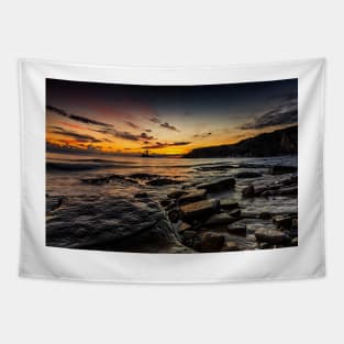 Sunrise At St Marys Lighthouse Tapestry