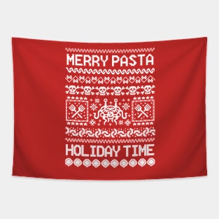 Christmas Flying Spaghetti Monster Tapestry