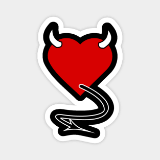 Evil Love Heart 01 Black Magnet