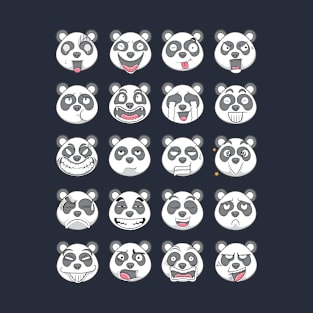 panda emotions emoticon T-Shirt