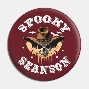 A spooky cowboy skull on Halloween Pin