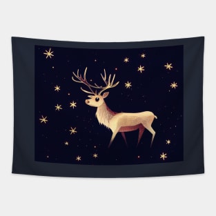 Reindeer in the Stars Art Print Tapestry