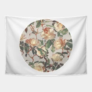 Soft Vintage Rose Pattern Tapestry