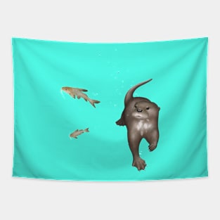 Spotted Necked Otter Tapestry