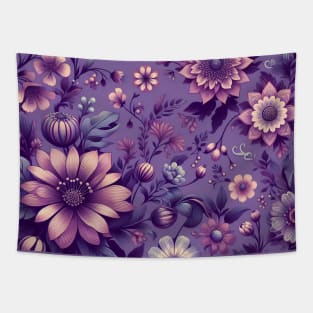 Purple Flowers Tapestry