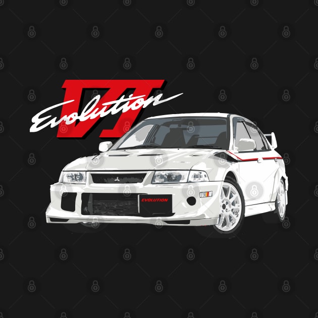 lancer evo 6 TME white by cowtown_cowboy