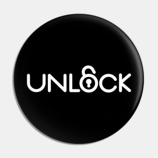 Unlock Wordmark Pin