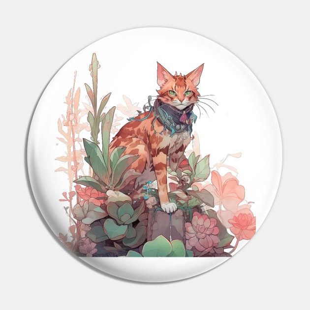 Cute Bengal cat Pin by GreenMary Design