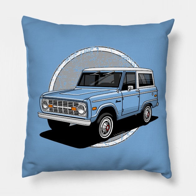 The cool classic all wheel drive american car Pillow by jaagdesign