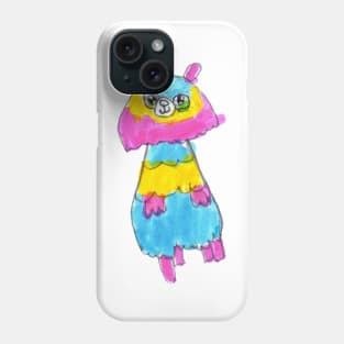 Llama | Kids Fashion | Kids Drawing | Pink, Blue, Yellow | Fun Phone Case