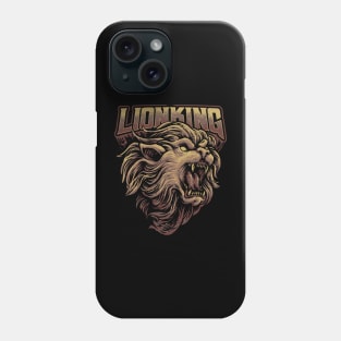 lion wild king head illustration Phone Case