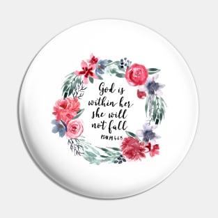 God is within her she will not fall | Psalm 46:5 Pin