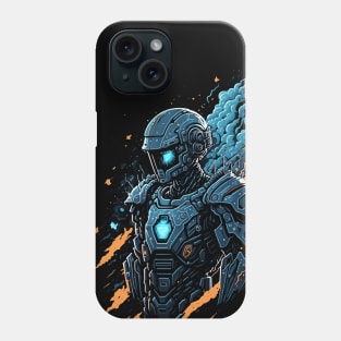 Futuristic Mecha Human with Striking Illustration Phone Case