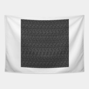 Midcentury Modern Dots Black and White Tapestry