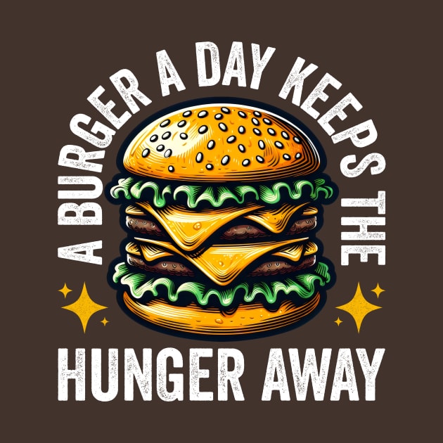 A Burger A Day Keeps The Hunger Away Funny by valiantbrotha