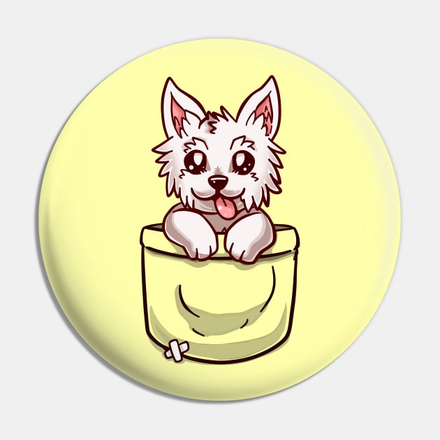 Pocket West Highland Terrier Pin by TechraPockets