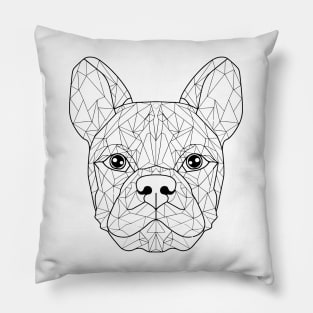 French Bulldog Essence: Geometric Line Art Interpretation Pillow