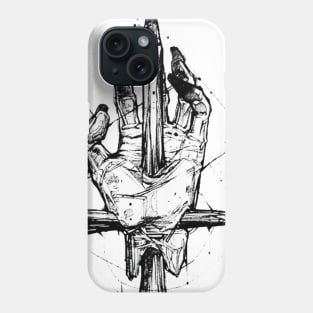 Necro hand tattoo desing Phone Case