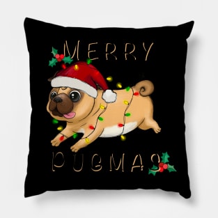 Merry Pugmas Pillow