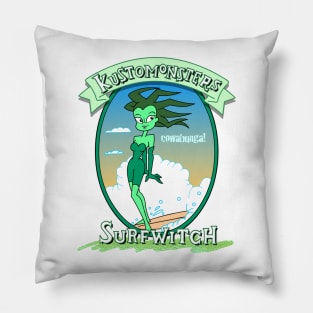 Surfwitch_2_Kustomonsters Pillow