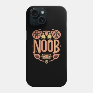 NOOB txt with Bike sign written in Vintage Style For Gamer Phone Case