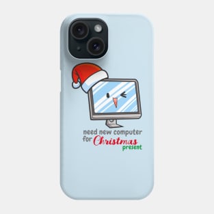 New cute christmas computer for present Phone Case