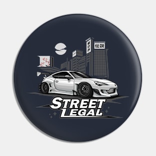 Street Legal - Subie Gang BRZ (White) Pin