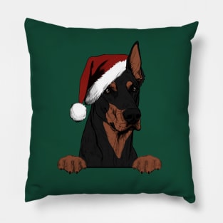 Christmas Doberman Pinscher Pillow