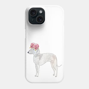 Bedlington terrier with roses Phone Case
