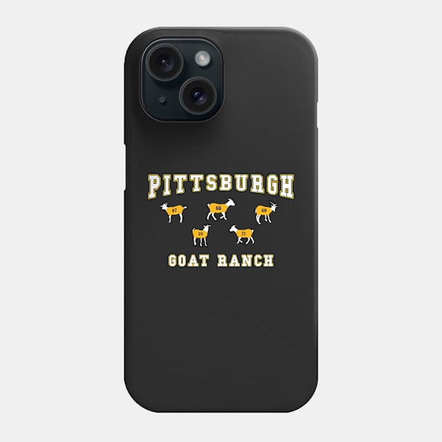 Pittsburgh Hockey GOAT Ranch Funny Hockey Animals Phone Case by markz66