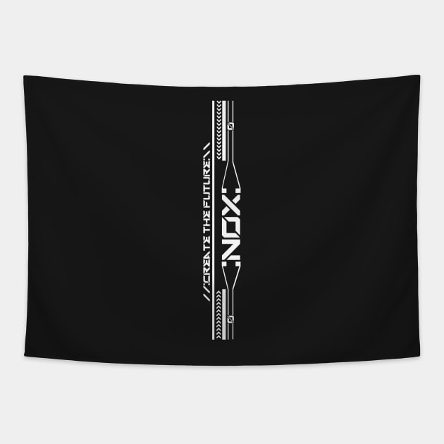 N0X Vertical Cyberpunk Techwear design Tapestry by N0X-LUPUS