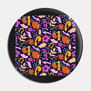 Abstract retro vibrant and bold pattern Pin