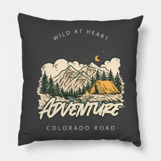 Camping life, camping vintage, be adventurous apparel Pillow