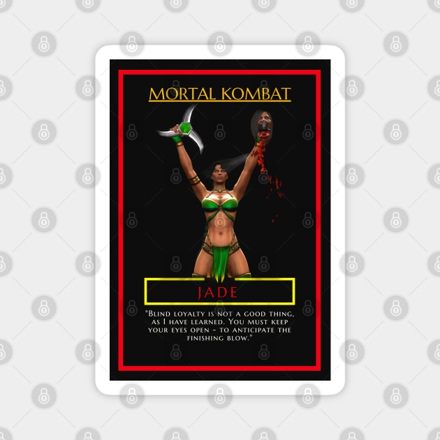 Mortal Kombat - MK Fighters - Jade - Poster - Sticker and More - 1806208 Magnet by Semenov