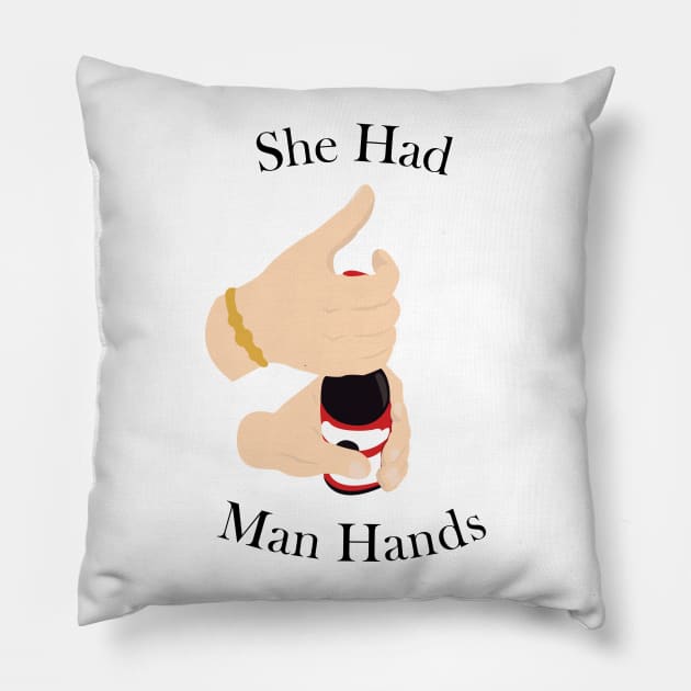 Man Hands Pillow by WinterWolfDesign