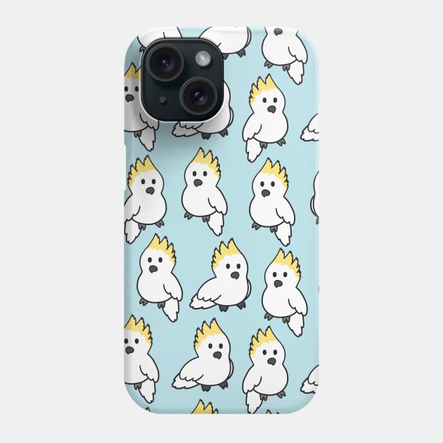 Cute White Cockatoo  Pattern Phone Case by BiscuitSnack