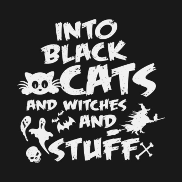 Halloween Black Cat Gift Costume Trick Treat Meow Witches Into