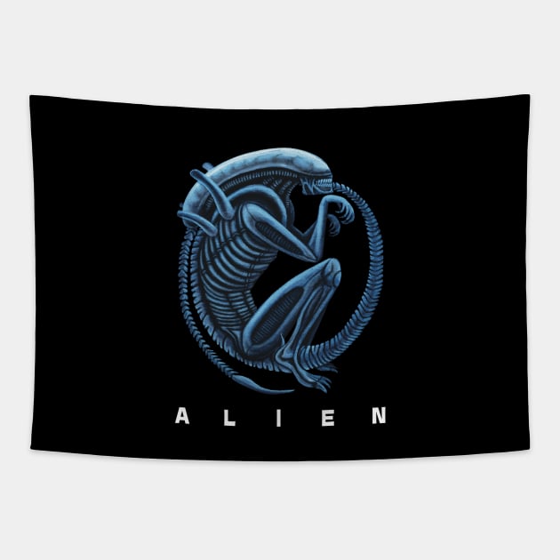Xenomorph In Stasis Tapestry by SPACE ART & NATURE SHIRTS 