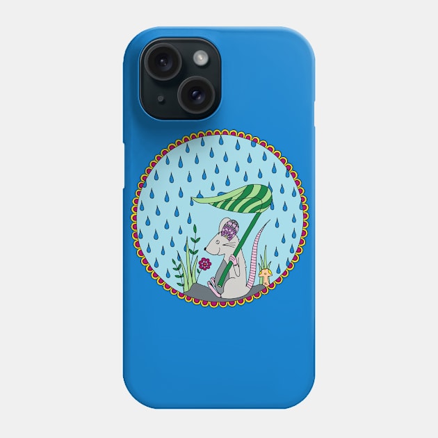 Mouse in the Rain Phone Case by HLeslie Design