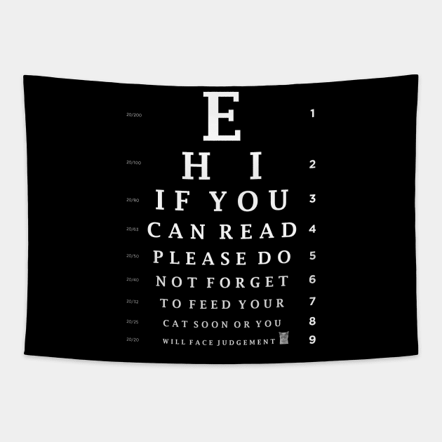 Can you EVEN READ this?? (BLACK) Tapestry by CURSED CAT