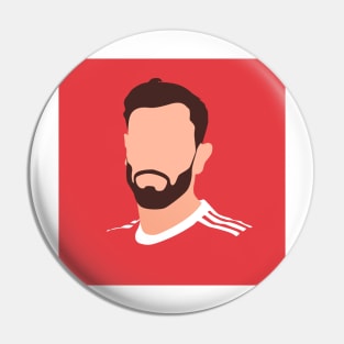 Bruno Fernandes Minimalistic Face Art Pin