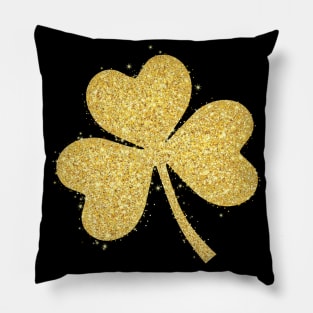 st patricks day golden spangled Pillow