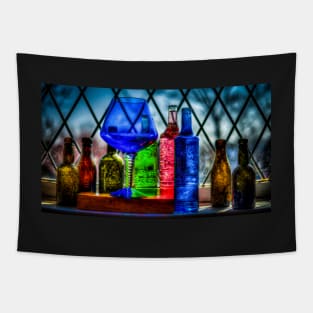 Illuminated Bottles Tapestry