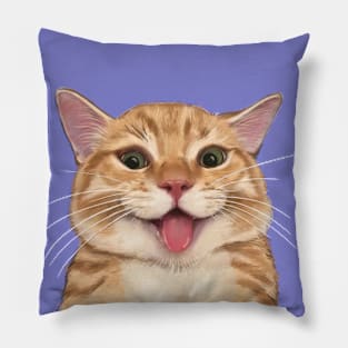 Ginger Cat Portrait Pillow