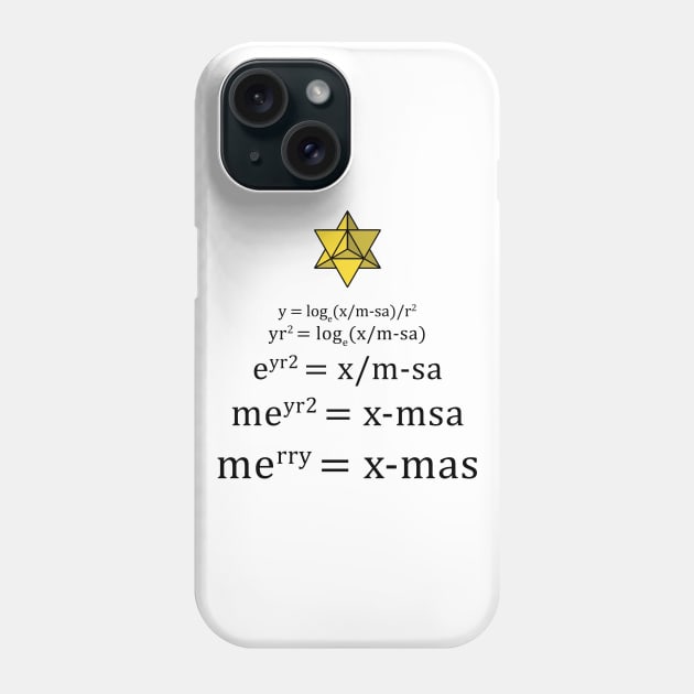 Merry X-mas Tree - Math Equation Christmas Tree Phone Case by CottonGarb