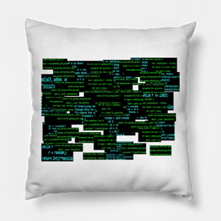 GreenAndBlueCodev1.0 Pillow