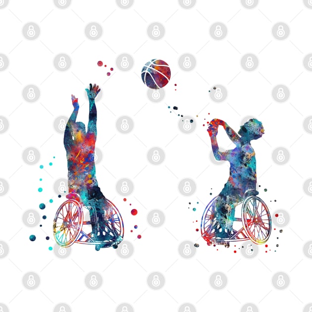 Wheelchair basketball by RosaliArt