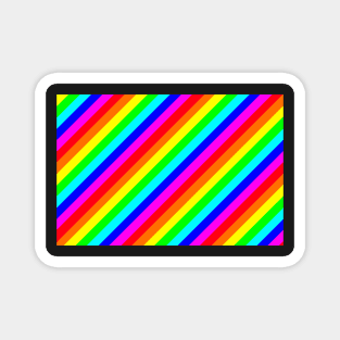 Abstract striped multi coloured background Magnet