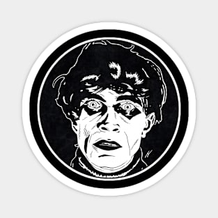 CESARE - The Cabinet of Dr Caligari (Circle Black and White) Magnet