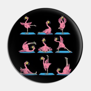 Funny Flamingo Yoga Pin